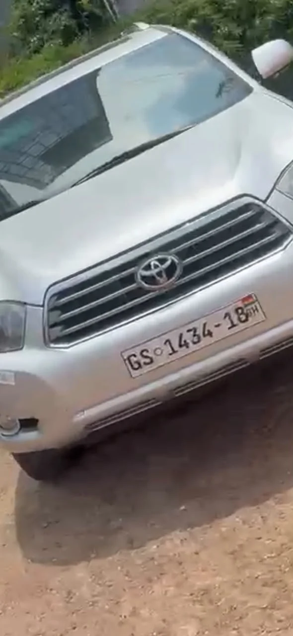 Ghana Police-supplied image of a recovered Toyota Highlander with registration GS 1434-18