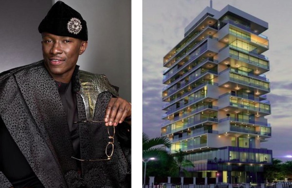 Nana Kwame Bediako (Cheddar) and No. 1 Oxford Street building, Accra