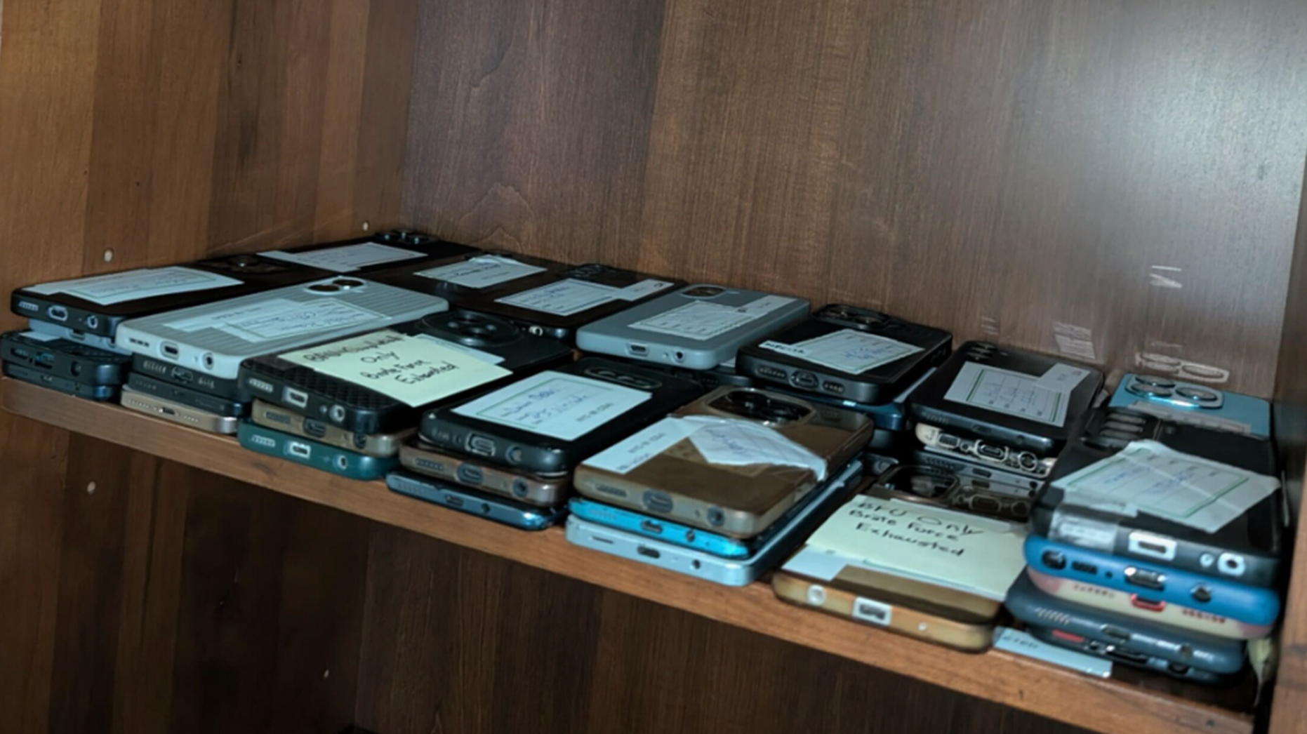 Smartphones pictured in connection with the Ghana operation