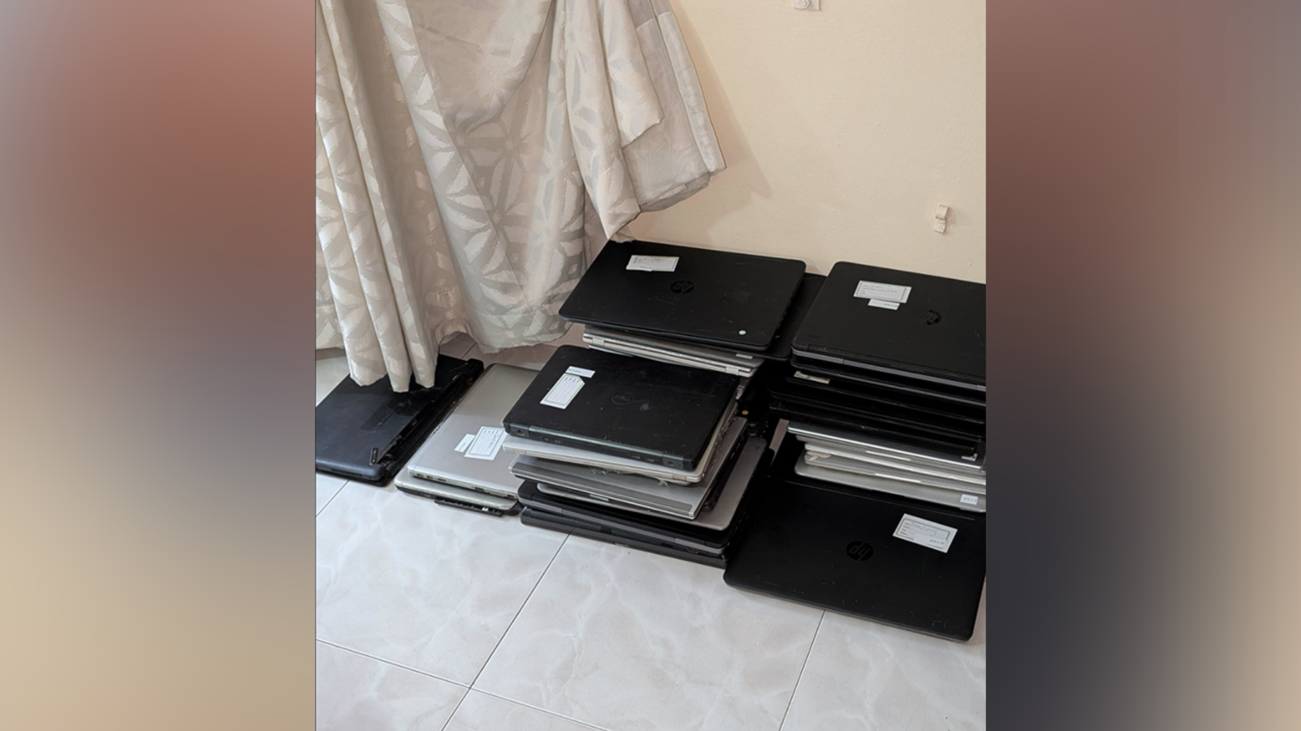 Laptops pictured in connection with the Ghana operation