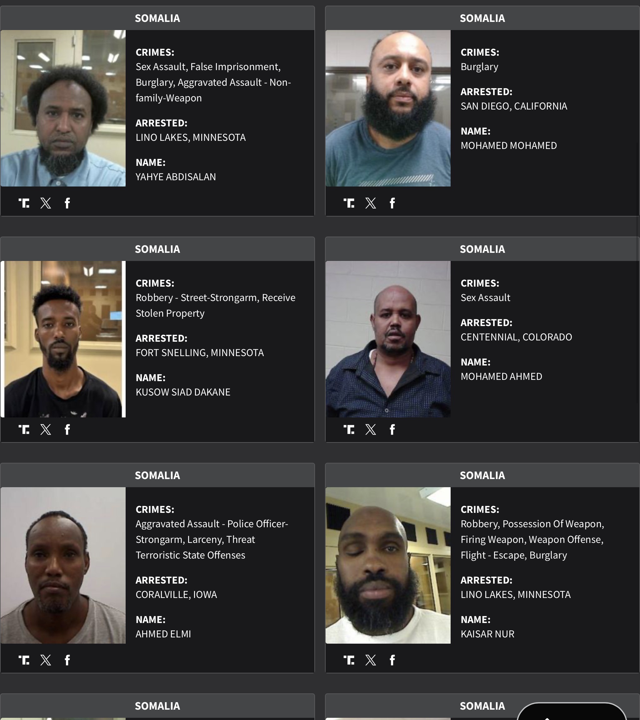 Somalia DHS arrest sheet 2