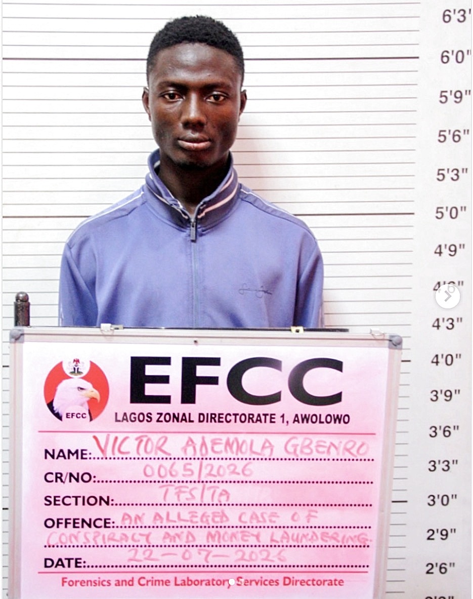 Victor Ademola Gbenro — EFCC Lagos Zonal Directorate 1, arraigned 29 Jul 2026