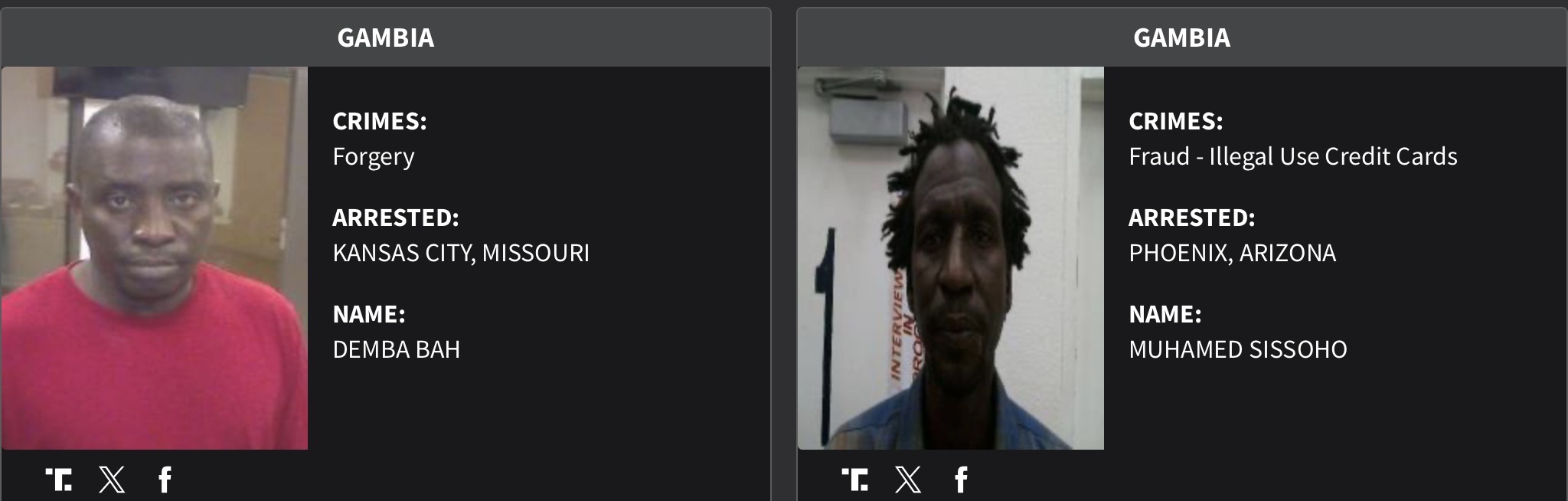 Gambia DHS arrest sheet 4