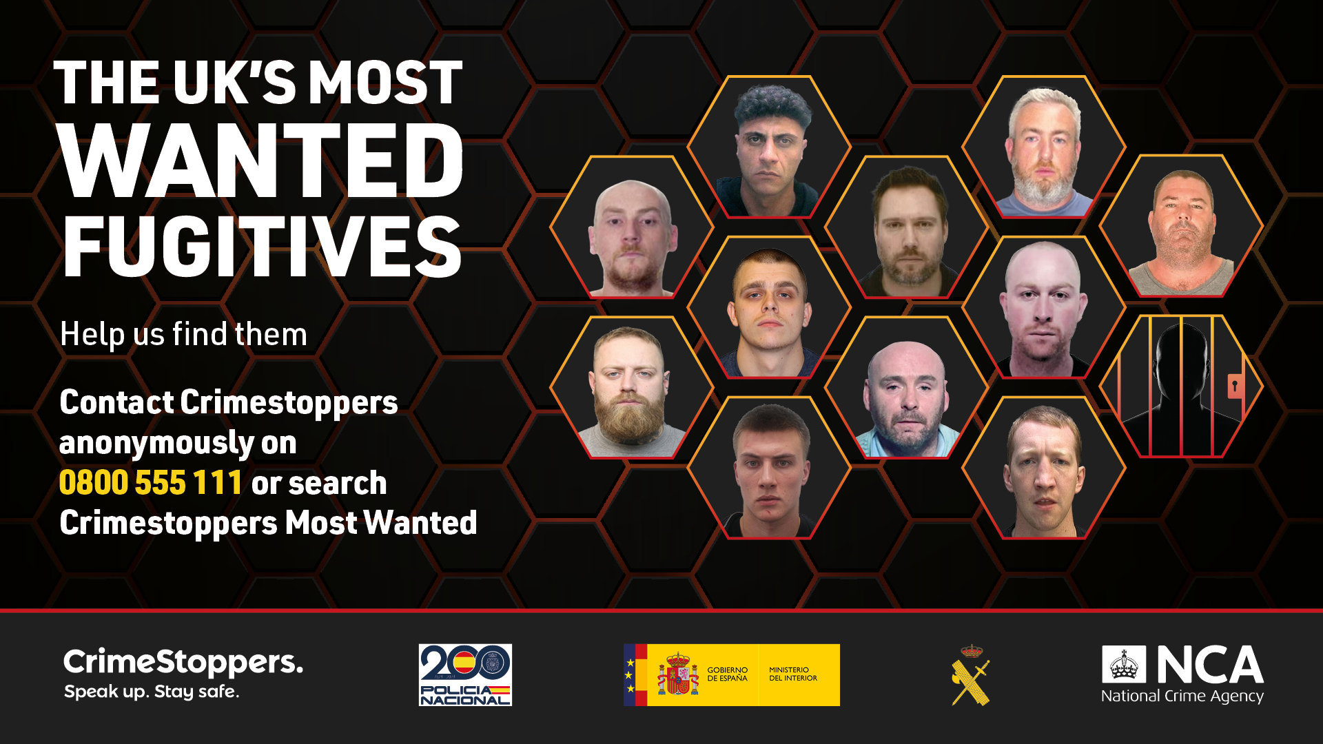 NCA UK's Most Wanted Fugitives — Operation Captura 20th anniversary campaign, May 2026