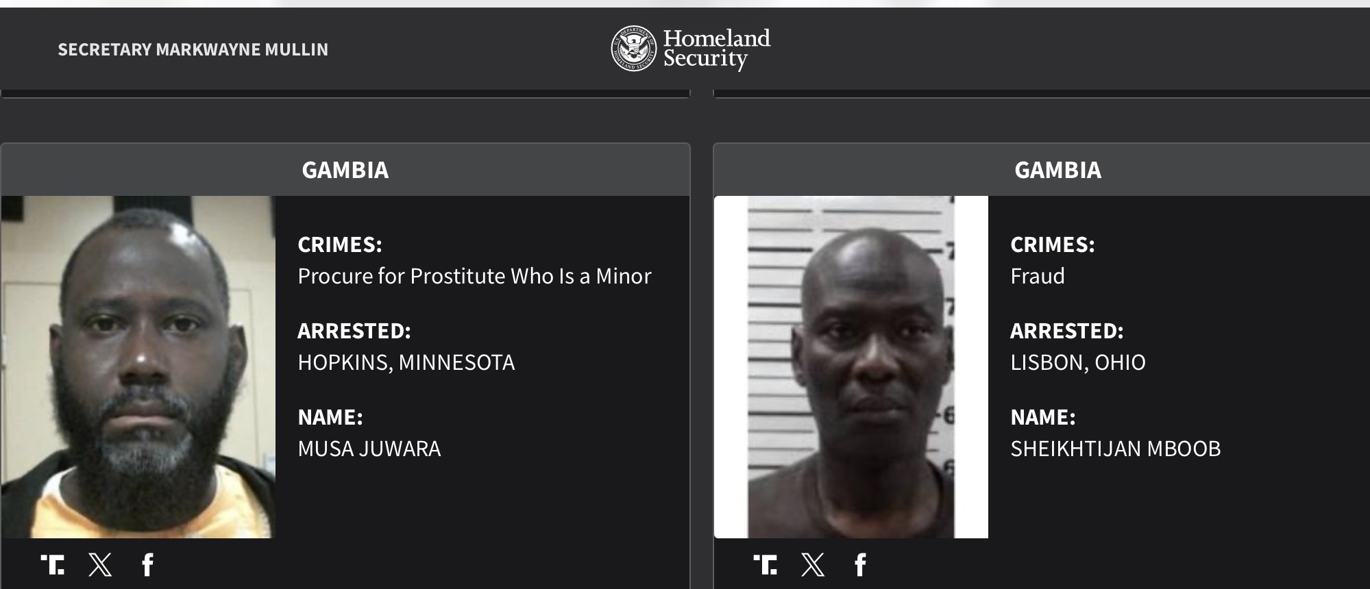 Gambia DHS arrest sheet 3