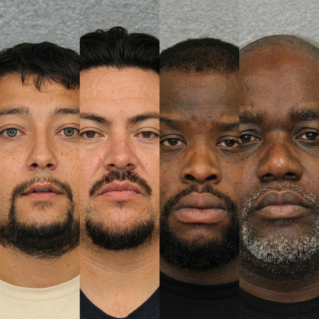 Four people identified in the supplied Charlotte cocaine-trafficking arrest report